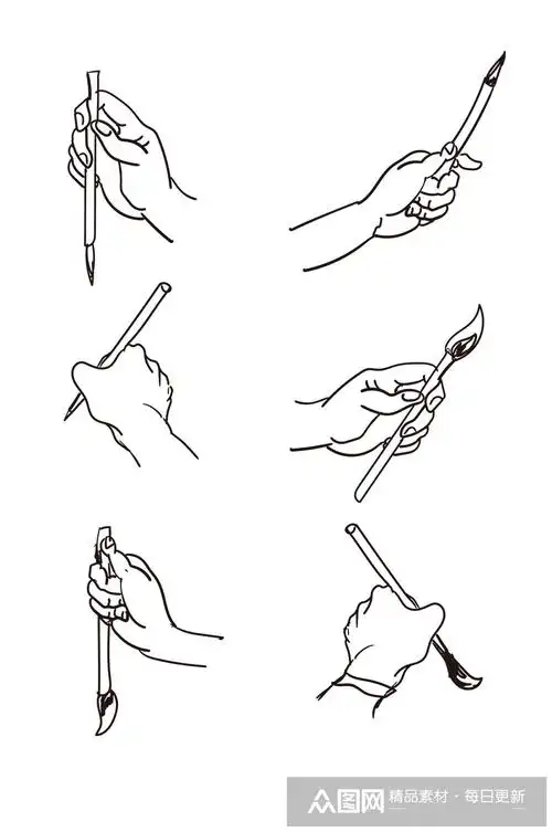 握笔姿势握笔手绘线稿