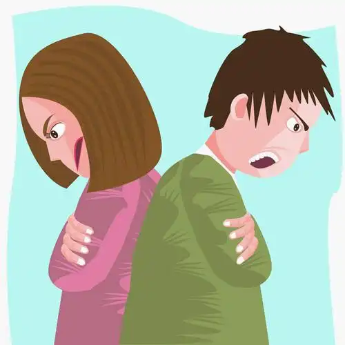 西方人,无人,两个人,站,双手交叉,方图,插画,室内,白天,正面,爱情