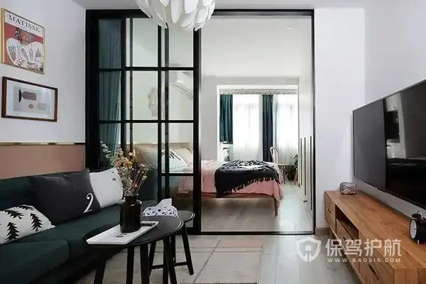 客厅怎样隔出一个小房间客厅连阳台隔出一小卧室图
