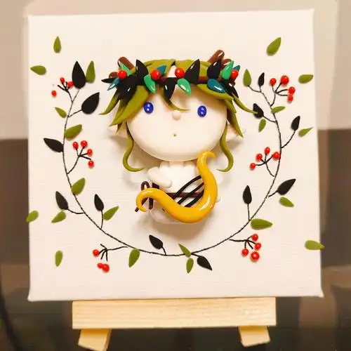 一组原创粘土浮雕画