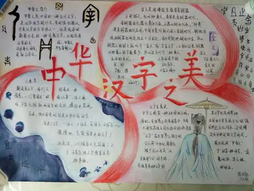 "汉字之美"手抄报2019年5月5日