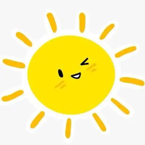 彩色太阳简笔画头像