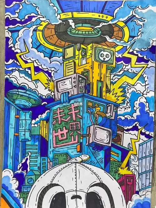 科幻画比赛  #儿童科幻画  #创意儿童画  #科幻画定制  #创意美术