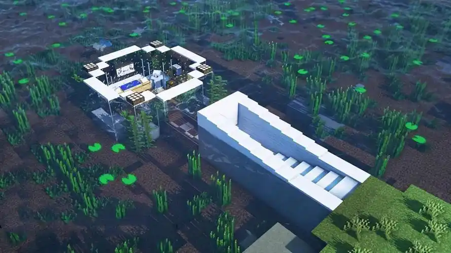 我的世界建筑物设计图(mc玩家的10张白色系设计)