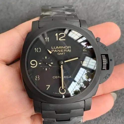 vs厂手表沛纳海pam00438黑武士全新升级v3全黑机芯全陶瓷壳男士腕表