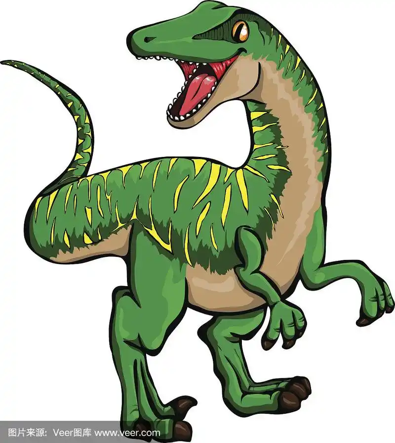 孤立的卡通恐龙插图