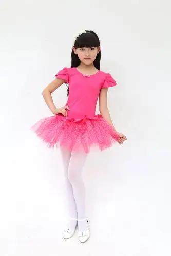 新品纯棉儿童舞蹈幼儿练功服 女童短袖芭蕾
