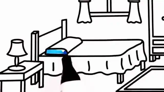 儿童房间简笔画 儿童房间简笔画 卧室