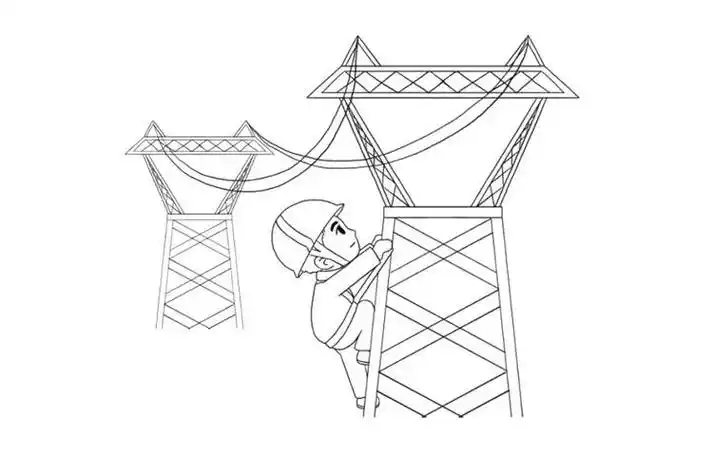 高处作业简笔画