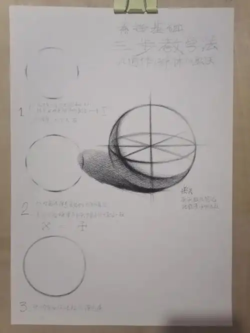 素描基础难倒各路好汉的几何球体一招搞定