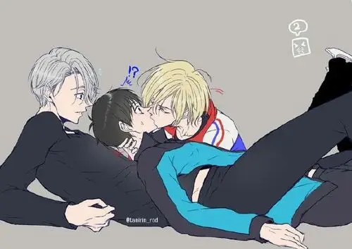 冰上的尤里##ヴィク勇##ユリ勇# 这个官图杂志拍摄现场其实是这样的