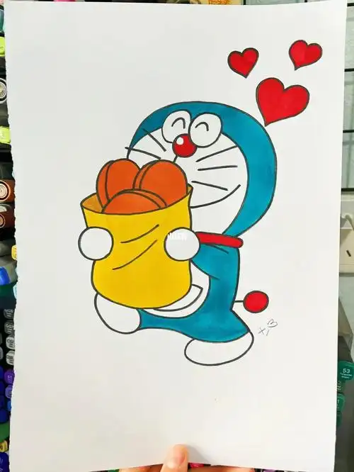 课效作品—卡通简笔画《哆啦a梦》