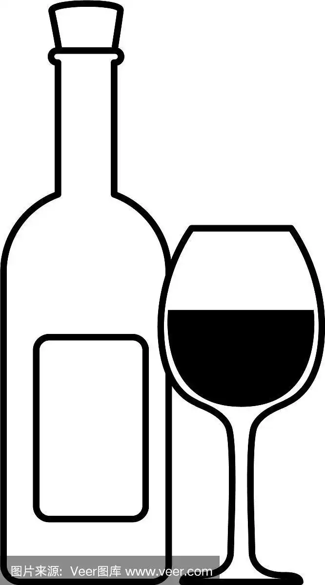 瓶子和玻璃葡萄酒在白色的背景