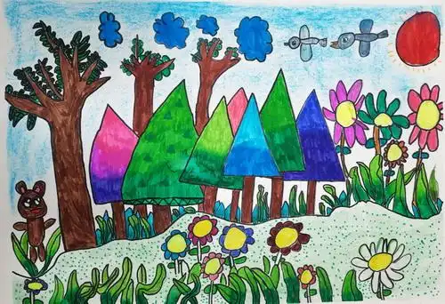 花园一年级绘画