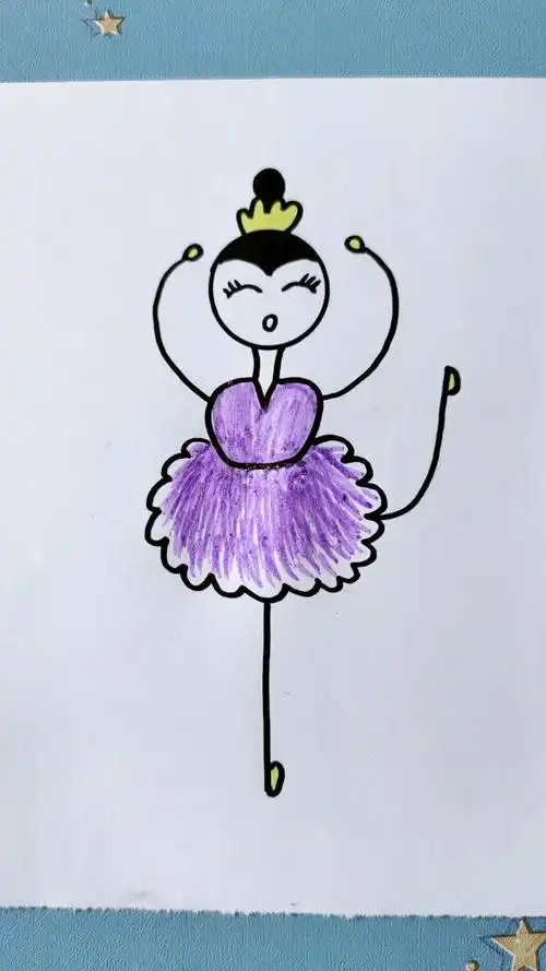 画画原来如此简单#跳舞的小女孩