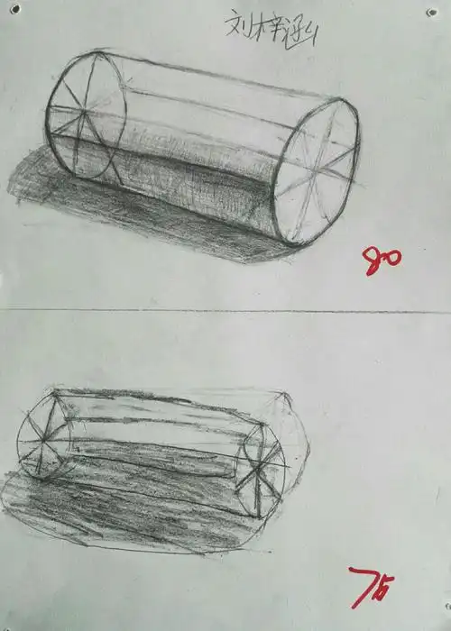 各位家长注意:下面发布本周六上午儿童画提高班学生素描作品