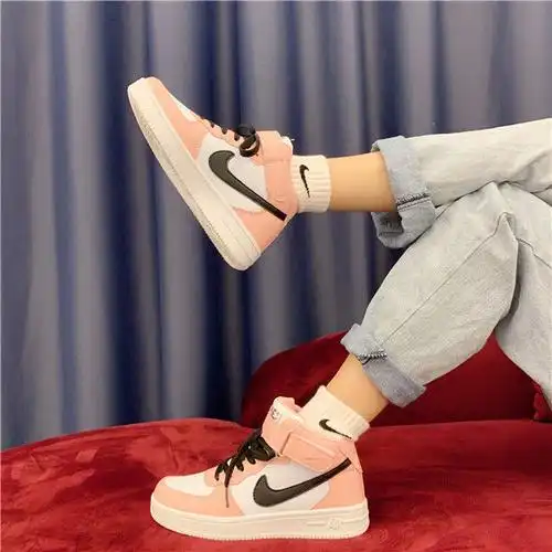 空军一号ins港风超火小白鞋女aj学生韩版原宿百搭高帮ulzzang板鞋低帮