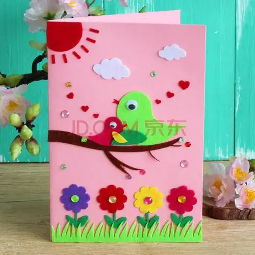 eva相框幼儿园儿童贴画手工diy制作材料包3d立体贴纸粘贴画鸭子