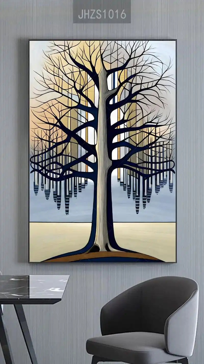 现代创意抽象几何智慧树装饰画图片素材图库大全