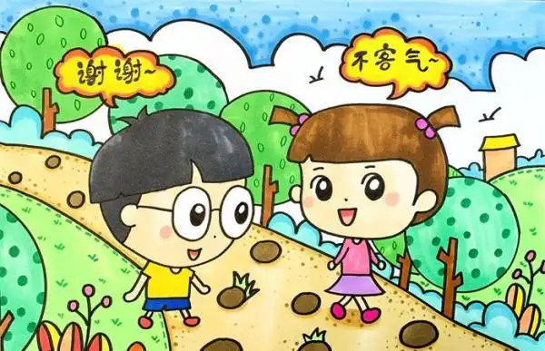 推广普通话宣传画怎么画_儿童画图片_画画图片大全