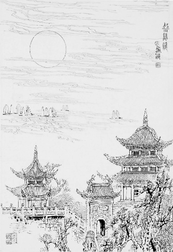 洞庭湖简笔画儿童