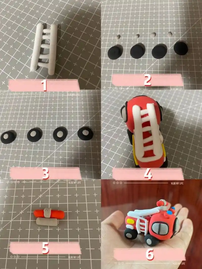 粘土 消防车02 【教程】 消防车02