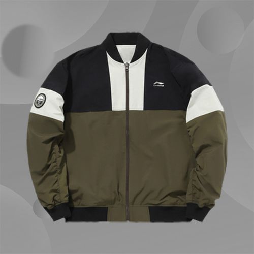 李宁夹克男2021春季新款心无二用双面穿宽松保暖风衣外套ajdq379