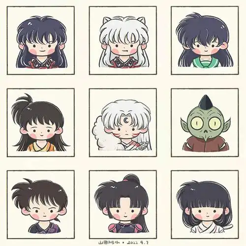 犬夜叉q版小头像第一弹