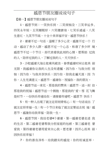 感恩节朋友圈说说句子.docx 9页