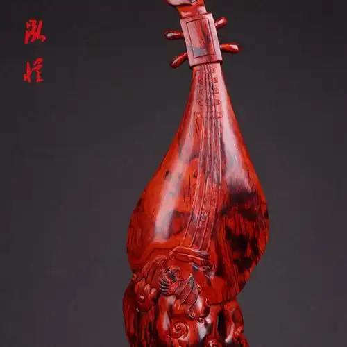 琵琶泓忆印度小叶紫檀老料整木雕刻摆件工艺品摆件