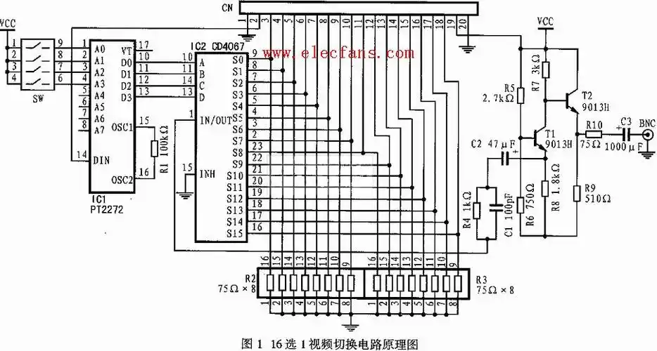 视频切换电路图