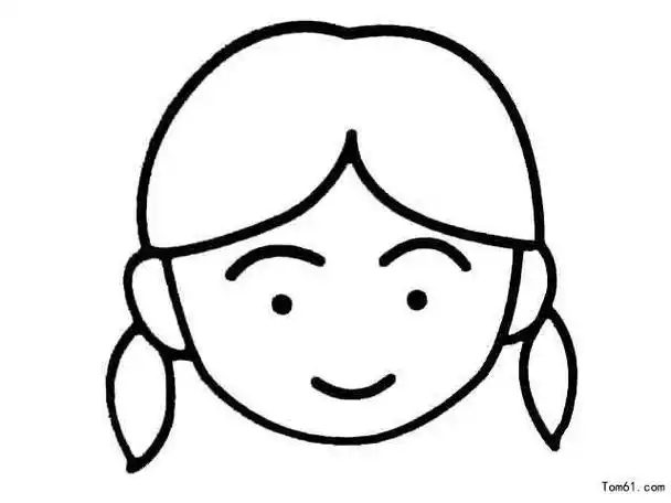画小孩儿脸简笔画可爱的卡通娃娃脸简笔画儿童脸部五官简笔画6女人