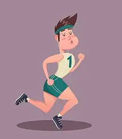 正在跑步的卡通男性矢量素材