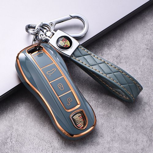 适用2022款保时捷卡宴钥匙壳18-22款新款卡宴钥匙套汽车钥匙包女