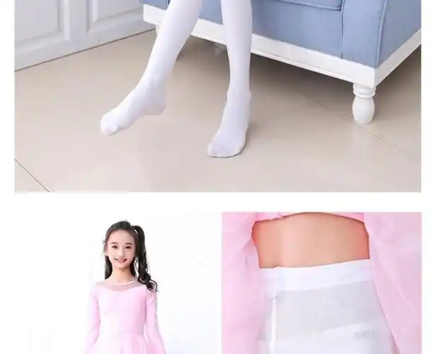 女童打底袜夏款薄配裙子穿的打底裤儿童连祙白丝袜六一舞蹈连裤袜