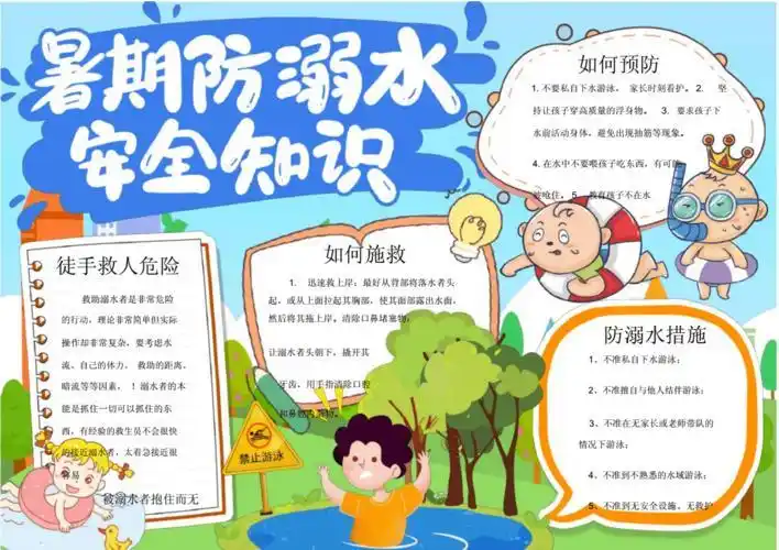 防溺水手抄报内容文字六不准四不要防溺水六不准四不要手抄报大字