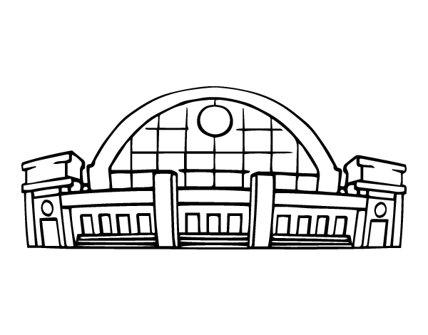 火车站简笔画图片