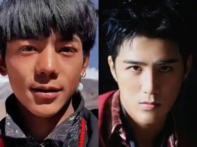 康巴丁真堪称明星脸熔炉,彭于晏何炅都有他的影子_姜潮