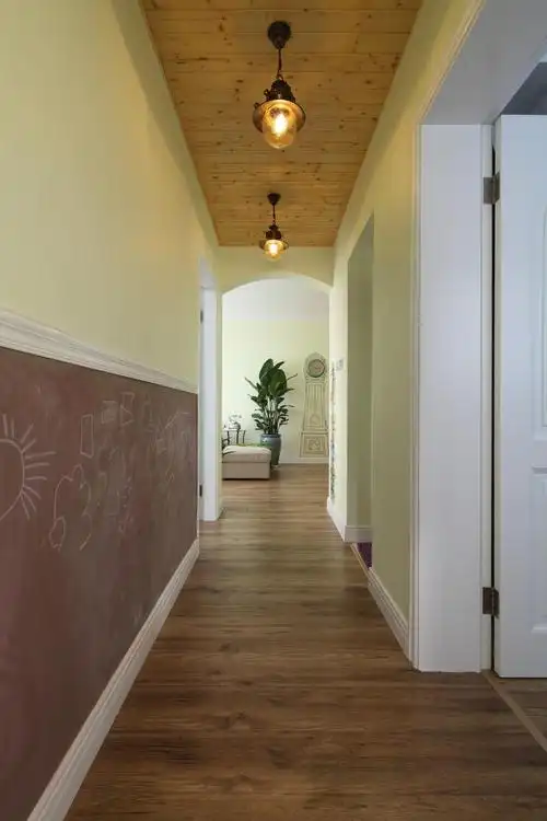 书架 110㎡简美二居装修走廊图片 115㎡混搭两居室过道装修效果图