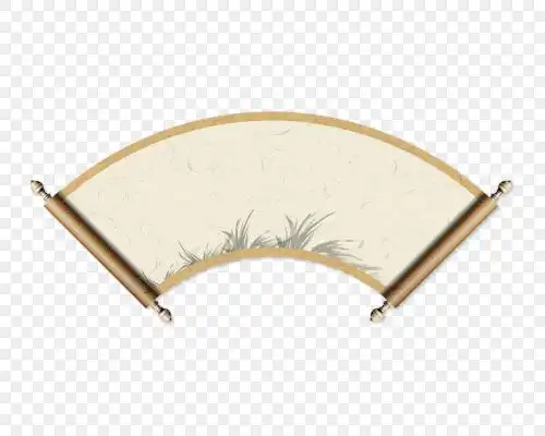 中国风扇形卷轴