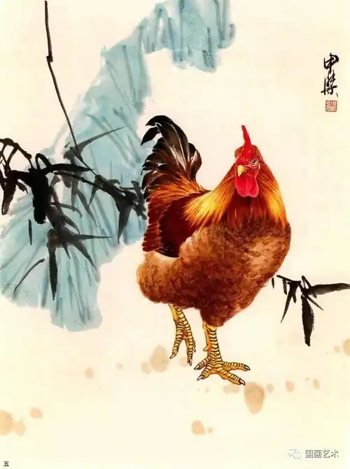 步骤五:补景,落款,钤印.