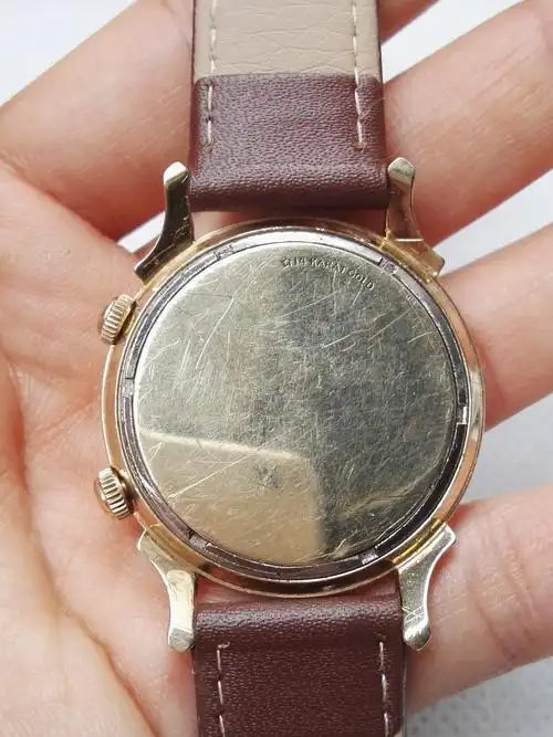 14k实金积家闹表手动原装正品积家金表二手手表古董金表