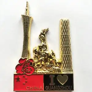 80zrcmy001淘宝广东广州冰箱贴旅游纪念品3d立体浮雕广州塔五羊城