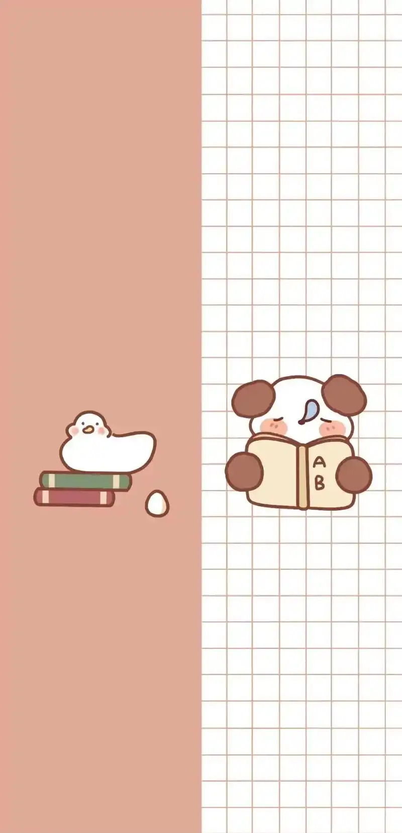 卡通壁纸  格子控可爱聊天高清壁纸 聊天都开心了呐 - 抖音