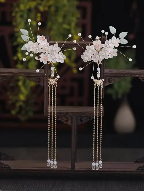 古风发饰步摇流苏超仙唯美仙气古代汉服头饰儿童配饰影楼造型饰品