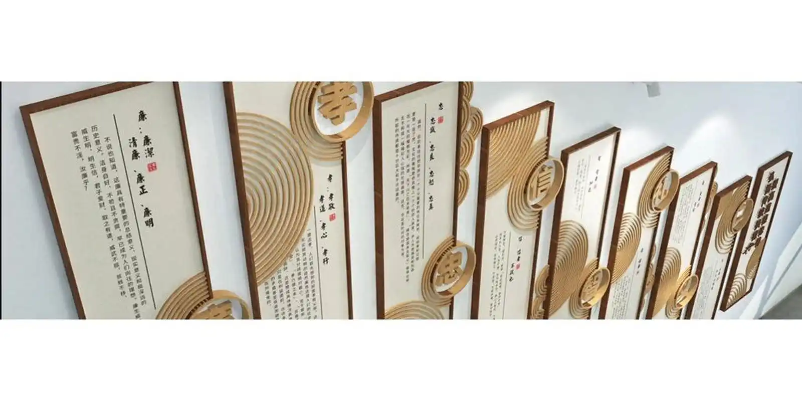 校园班级楼道楼梯文化墙设计案例分享 仁义礼智信校园班级楼道楼梯