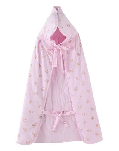 男女童粉红p铺棉披风