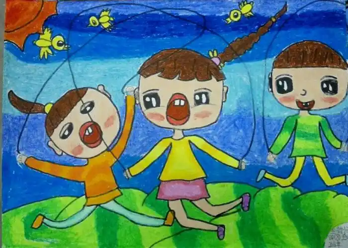 金色童年快乐生活 小作者们用他们的热情和耐心,巧妙应用吹塑纸版画