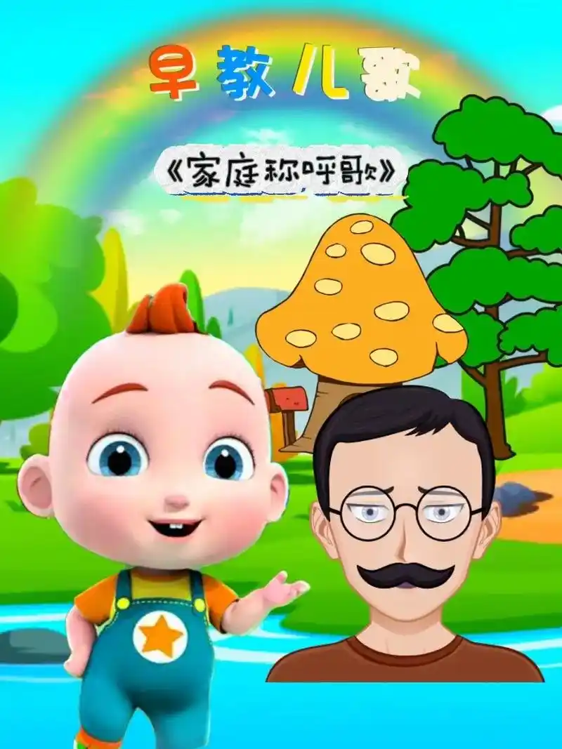 宝宝早教益智儿歌动画:爸爸的爸爸叫什么.#0到3岁早教儿歌 - 抖音