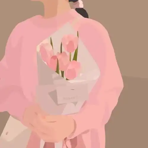 拿花花的情侣头像哦